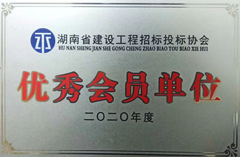 湖南省建设工程招标投标协会2020年度优秀会员单位